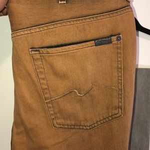 7 for all mankind orange (bleached look) jeans